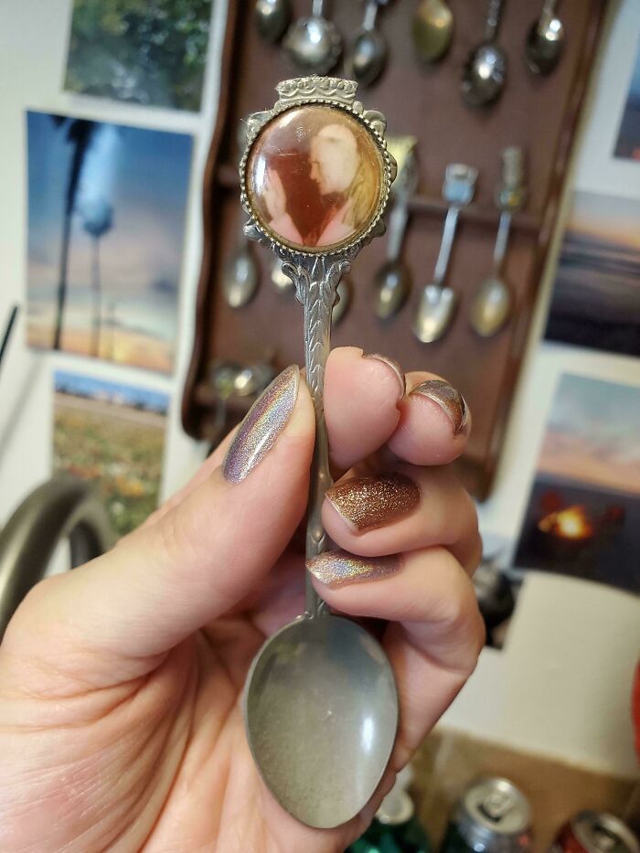 Inherited A Spoon Collection Including A Pope Spoon