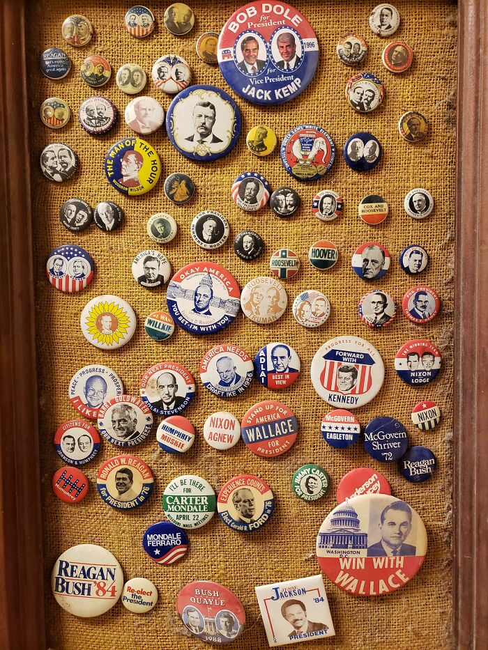 I Inherited My Dad's Collection Of Political Buttons