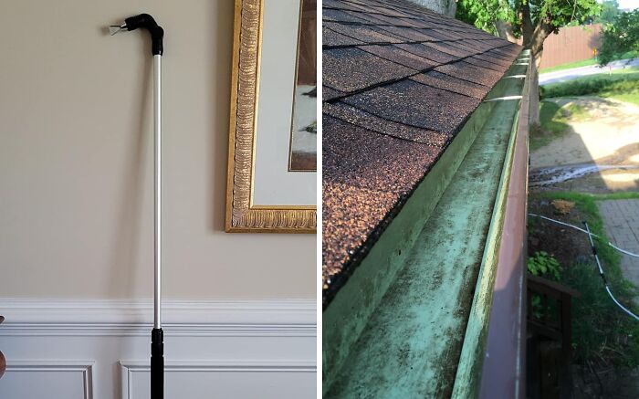 Tackle Those Hard-To-Reach Spots With A Telescopic Gutter Cleaning Wand. It Extends To Clean Your Gutters Without The Hassle Of Climbing Ladders. Say Goodbye To Clogged Gutters And Hello To Easy, Safe Maintenance!