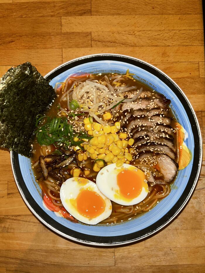 [homemade] My Attempt At Spicy Miso Ramen