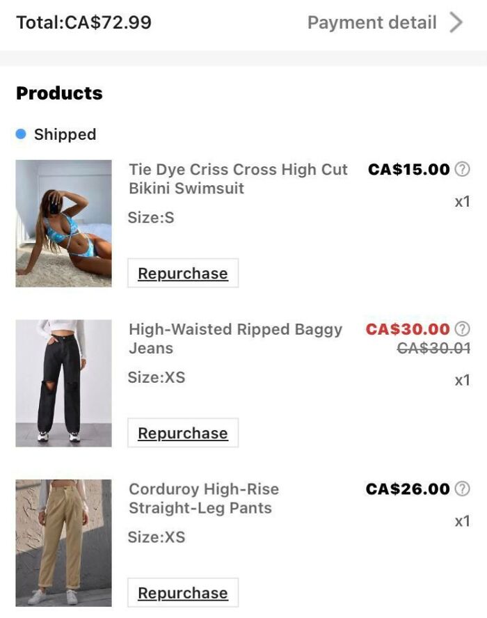 Online shopping cart showing product prices using deceptive-marketing-techniques.