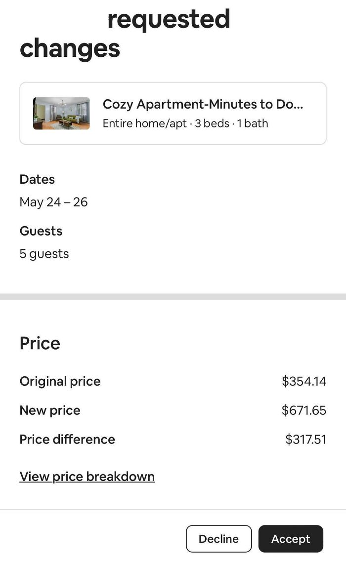 Price increase on booking confirmation, highlighting deceptive-marketing-techniques with cost discrepancies.