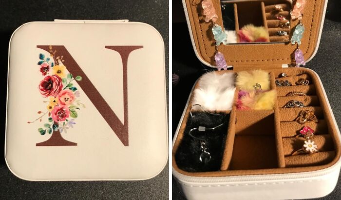 Keep Their Treasures Stylishly Organized With A Monogrammed Jewelry Case. Personalize It With Their Initials For A Touch Of Elegance And Functionality, Perfect For Travel Or Everyday Use. A Chic Gift That Keeps Their Bling Looking Its Best!