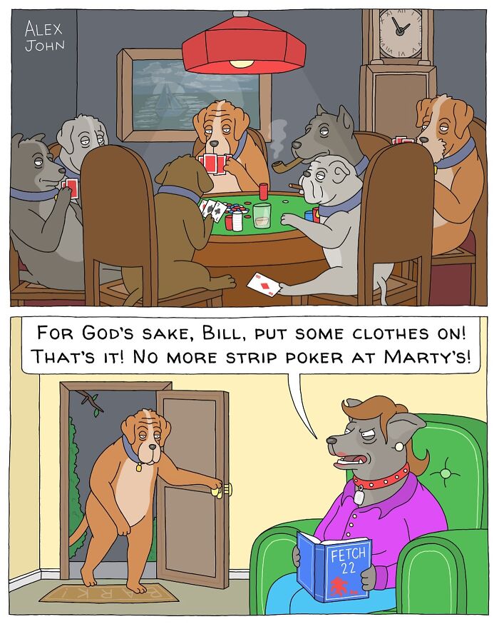 Dogs Playing Strip Poker