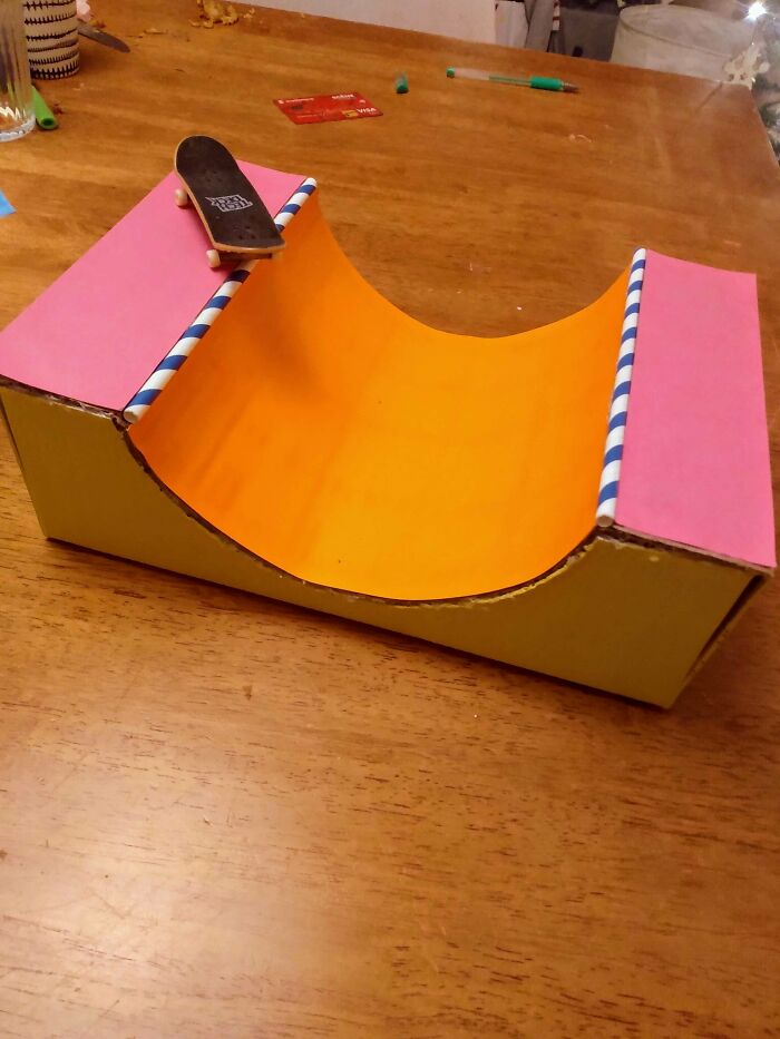 Teckdecks Are Cool At My Son's School ATM, So I Made Him A Halfpipe