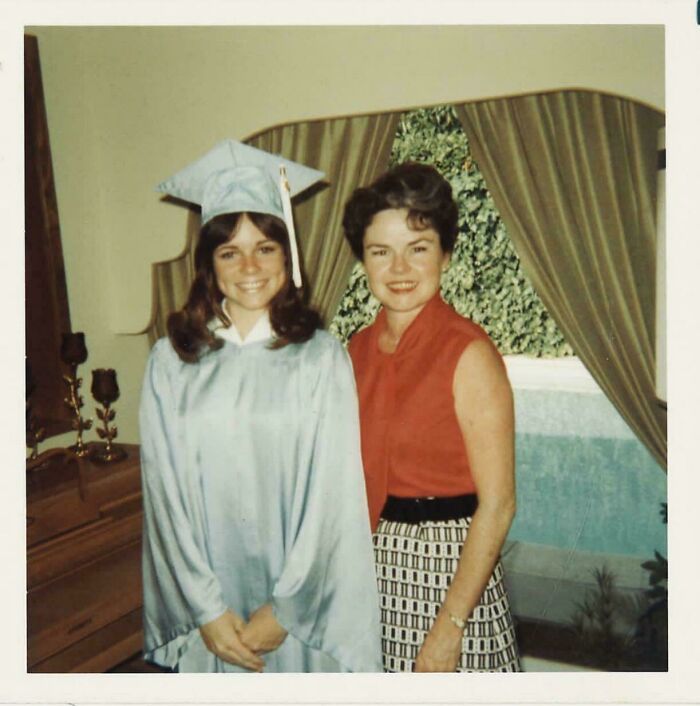 The Traditional "Before High School Graduation" Pose With My Aunt, 1971