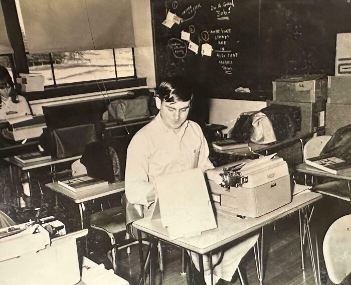 Early 1970s (?) High School Business Classroom