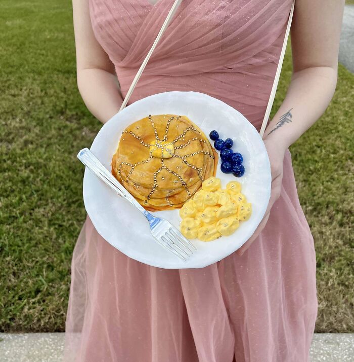 I Made This Bedazzled Breakfast Themed Purse 