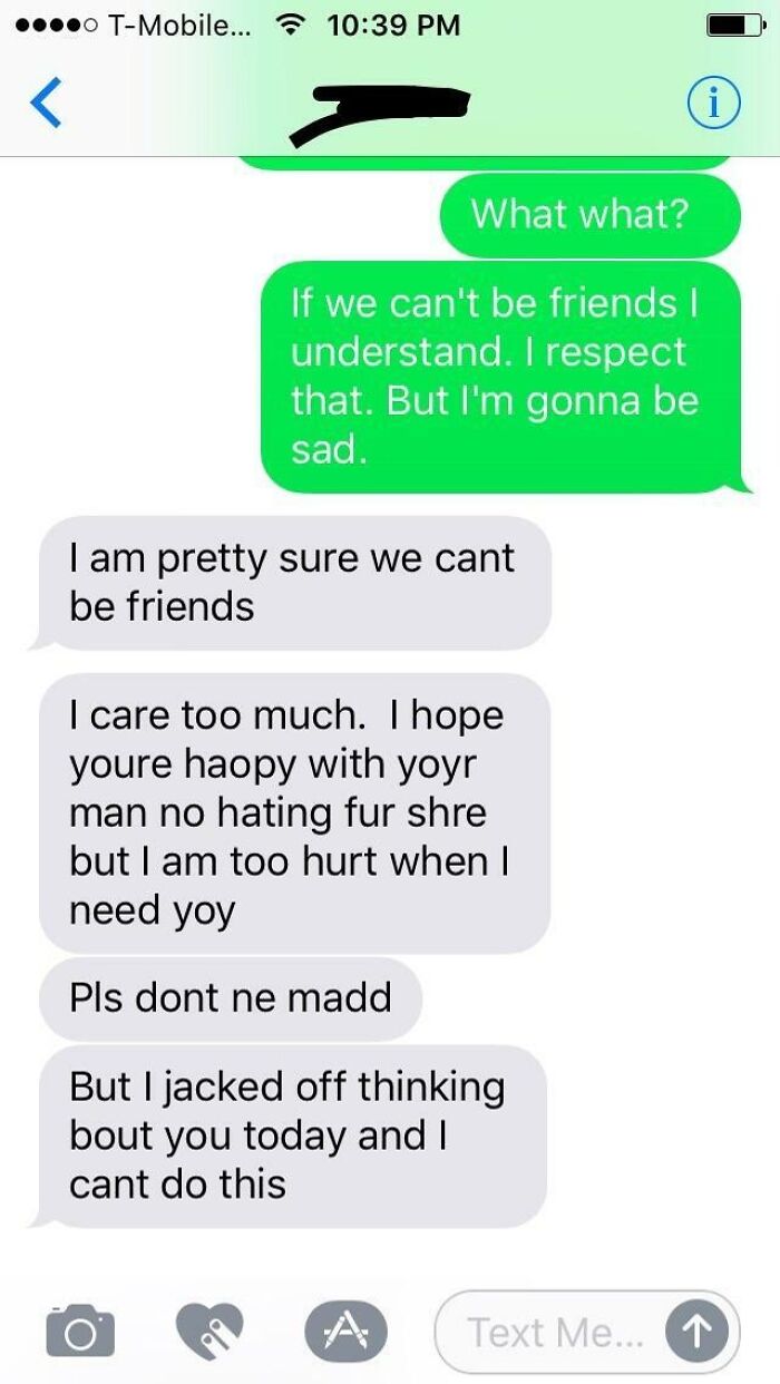 A screenshot of a cringey and awkward text conversation between a man and a woman highlighting infuriating men approaching women.