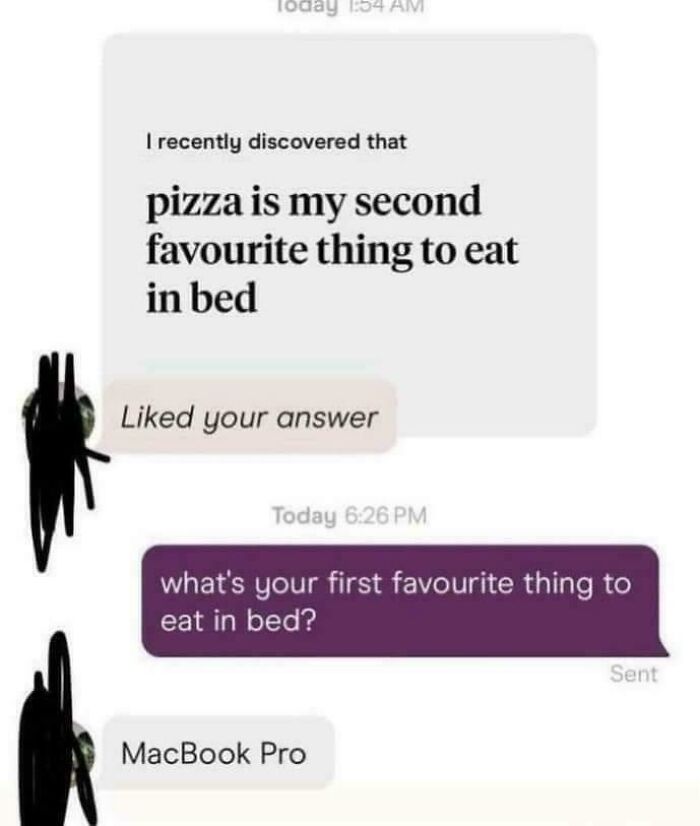 Humorous text exchange joke about eating preferences, featuring "Best Texts Of 2024" theme.