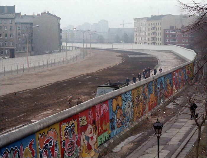 From West Berlin, Looking East Over The Berlin Wall's "Death Strip" In 1986