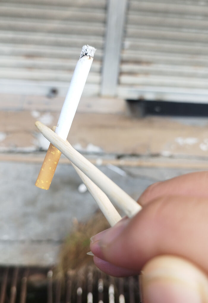 I Hold My Cigarettes With Chopsticks So That My Fingers Don't Smell