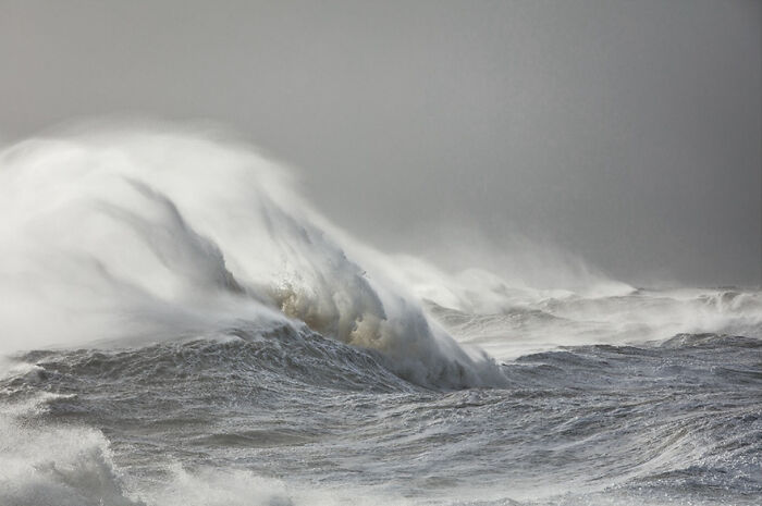 Majestic ocean waves captured in a dynamic, powerful moment by a skilled photographer.