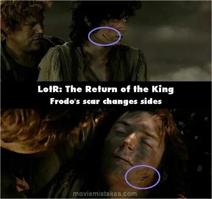 Frodo's Scar Changes Sides