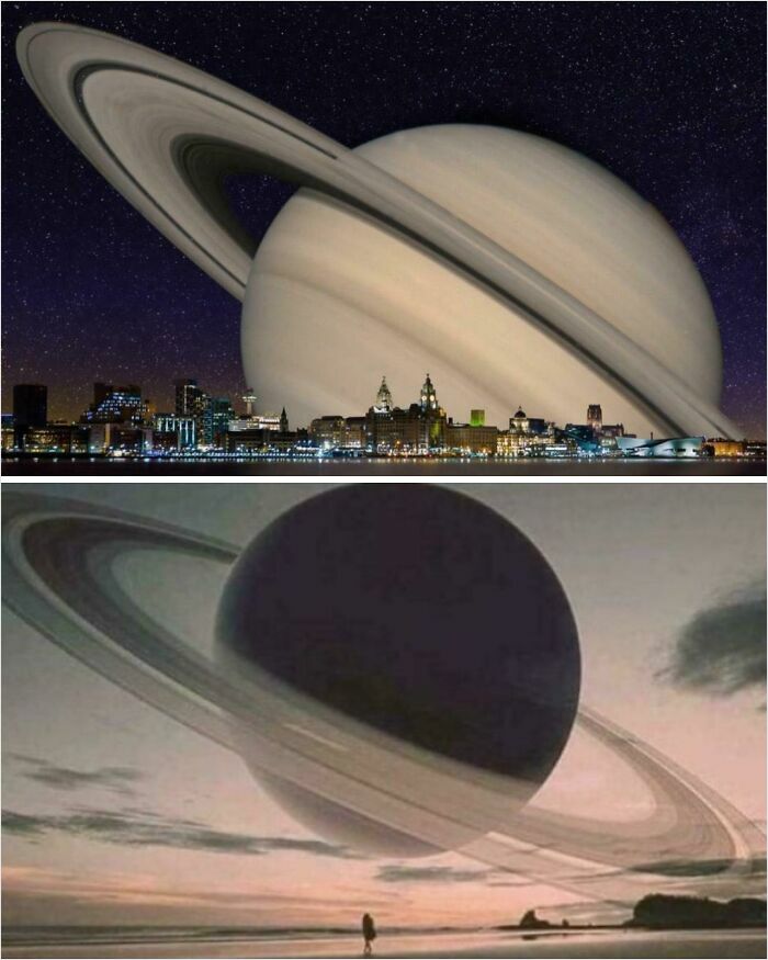 If Saturn Were As Close To Earth As The Moon, This Is How It Would Look Like