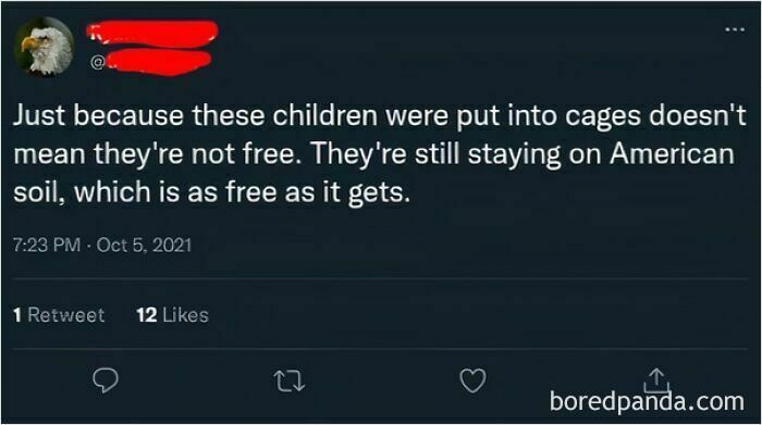 Screenshot of a tweet displaying lack of understanding about freedom in America.