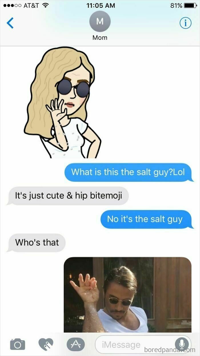 My Mom Is Texting People A Personalized Emoji Of Herself To People That Is Made To Look Like Salt Bae And She Has No Clue Who He Is