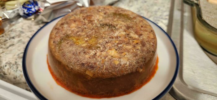 Made Sardine And Pickle Aspic For A Christmas Eve Party. Nobody Ate It