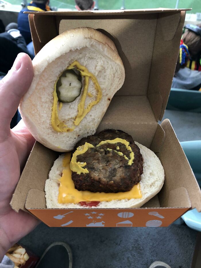 This Burger I Paid $10 For At A Football Game