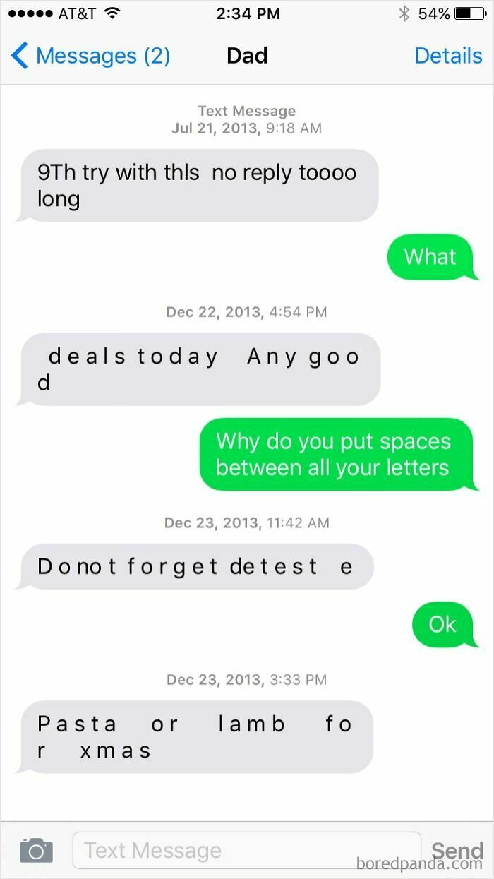 Funny dad text messages with typos, highlighting communication quirks. Best-Texts-Of-2024 humor moments.