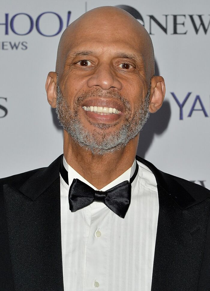 Kareem Abdul Jabar smiling