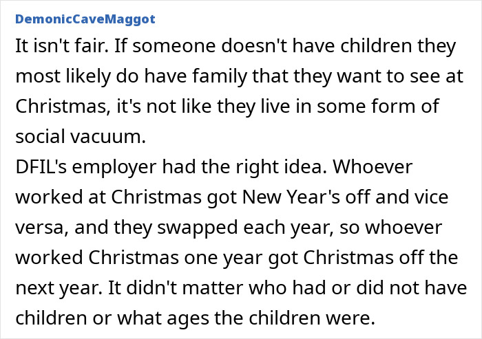 Woman Calls Out Discrimination After She’s Forced To Cover For Colleagues With Kids On Xmas