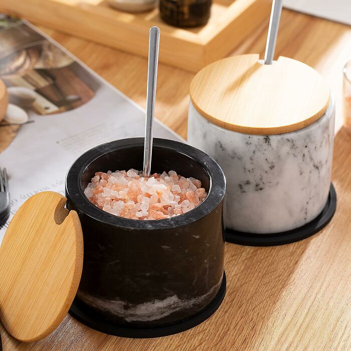  Marble Salt Containers Are The Sophisticated Serving Pieces That'll Elevate Your Spice Game, Showcasing The Art Of Salt Storage In Elegant, Modern Designs That Blend Form And Function