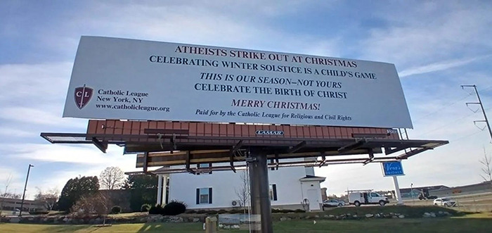 "Happy Holidays!": Christian And Atheist Groups Engage In Billboard War This Christmas