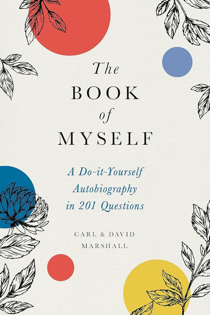 Cover of "The Book of Myself," a DIY autobiography journal; perfect gift for antisocial people.