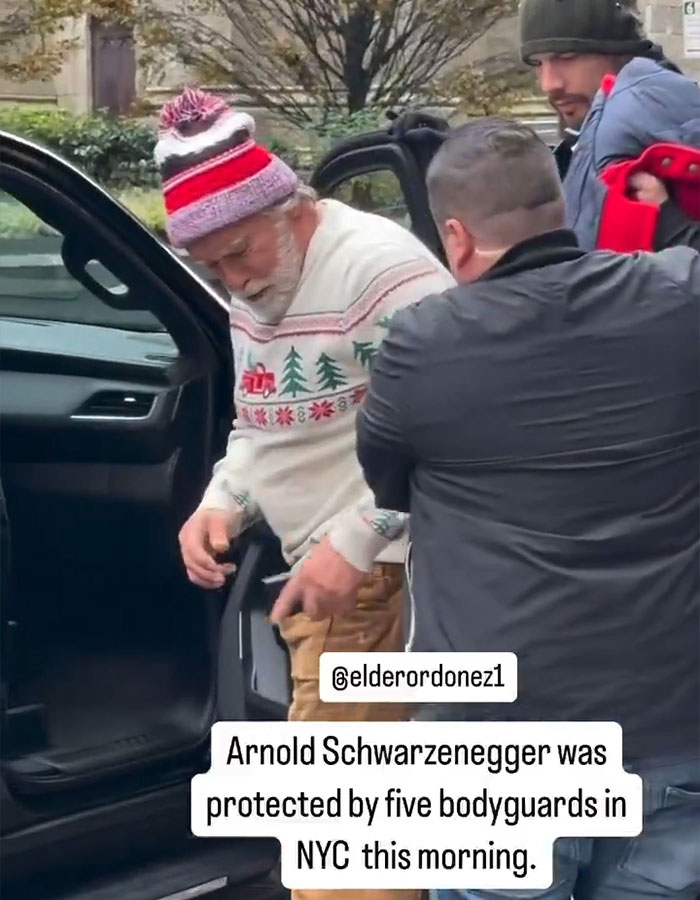 People Get Emotional After Arnold Schwarzenegger Is Spotted Being Protected By 5 Bodyguards