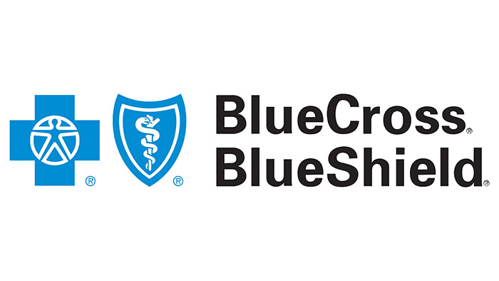 BlueCross BlueShield logo featuring a blue cross and shield symbol.