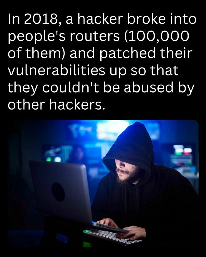 Hacker in a dark room, wearing a hoodie, typing on a laptop, highlighting interesting facts about cybersecurity.