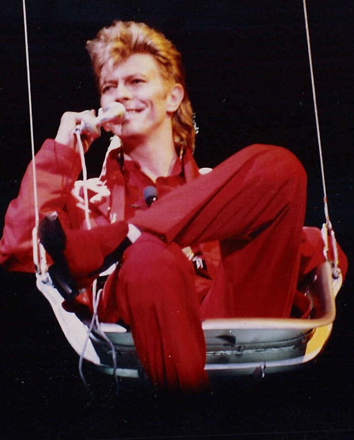 David Bowie on a stage