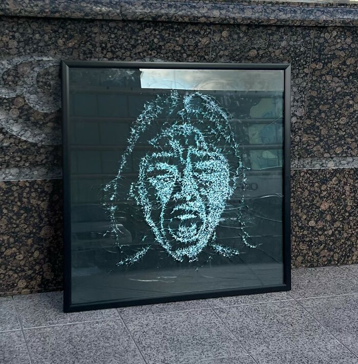 I Made Art Using Shattered Glass To Highlight Domestic Violence In My Country