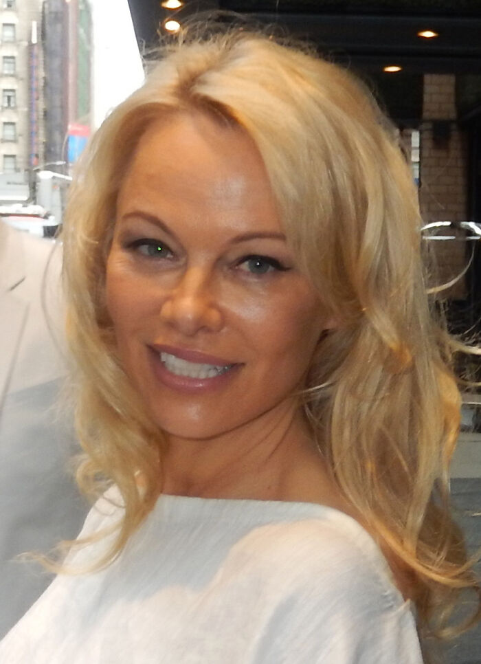 Pamela Anderson smiling