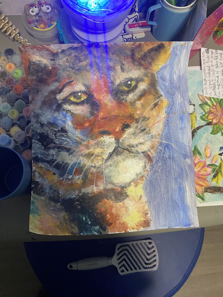 I Painted A Tiger With Sad Eyes, Check It Out!