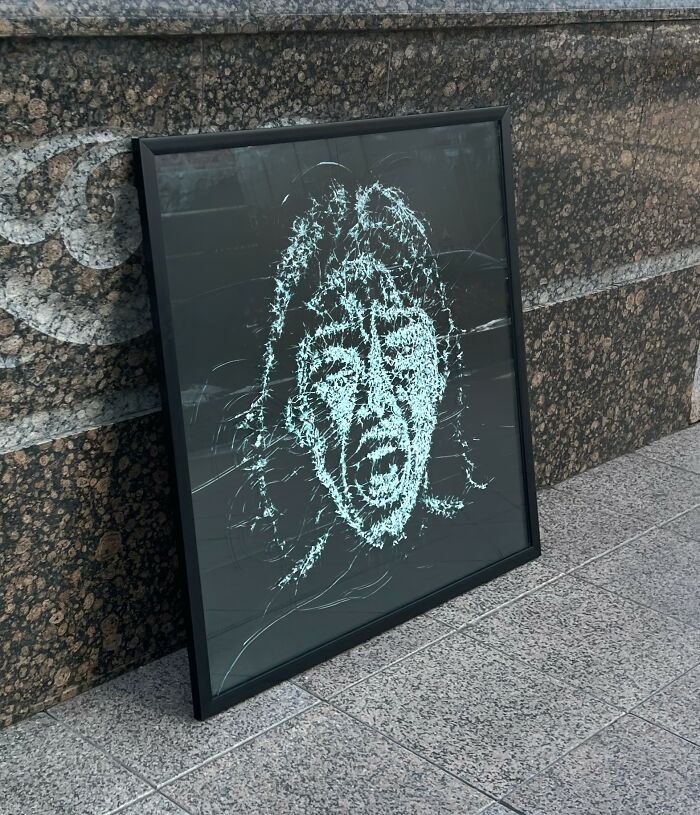 I Made Art Using Shattered Glass To Highlight Domestic Violence In My Country