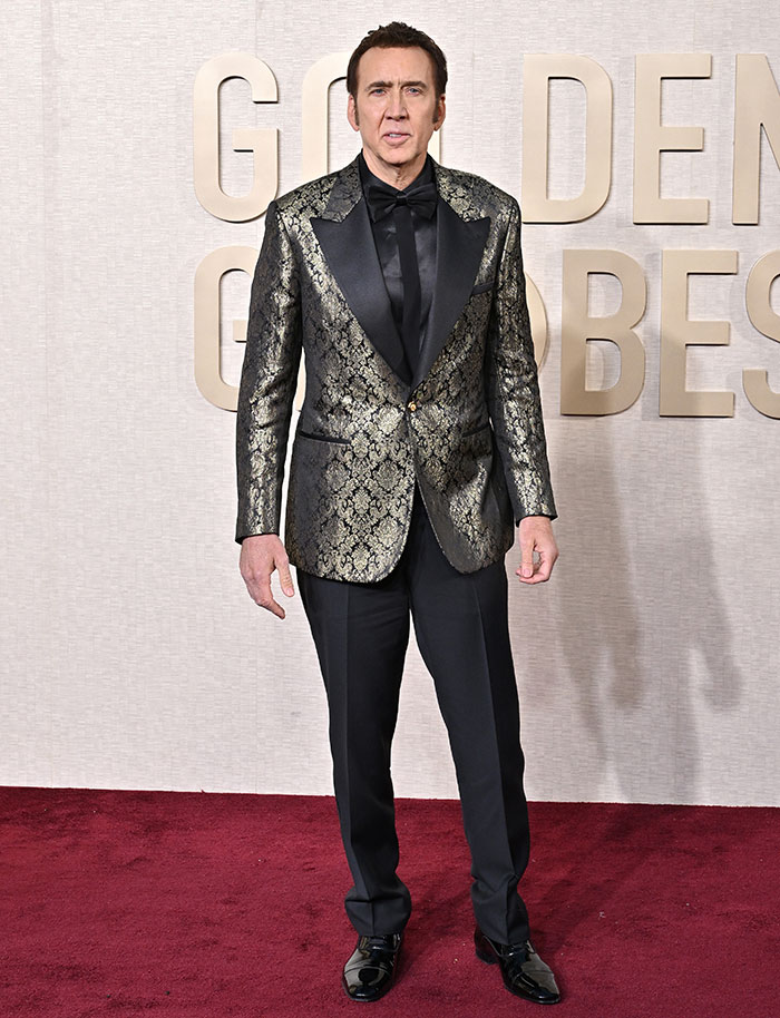 Nicolas Cage At The Golden Globes