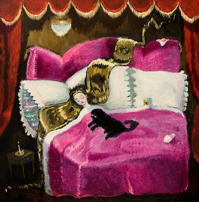 Paintings Of Cats That Are A Slightly Unhinged Mashup Of Humor, Grandeur, And Chaos, By Vanessa Stockard