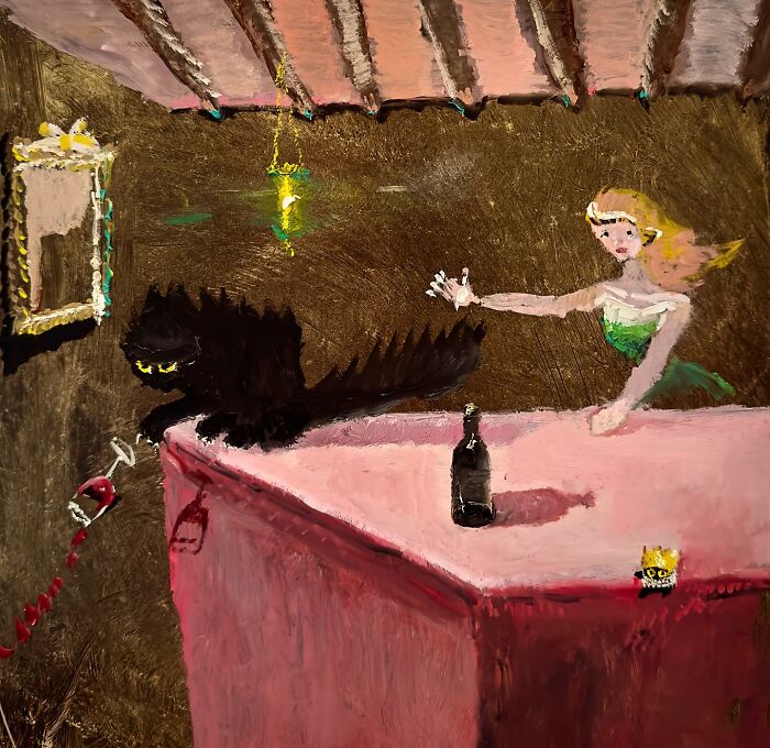 Paintings Of Cats That Are A Slightly Unhinged Mashup Of Humor, Grandeur, And Chaos, By Vanessa Stockard