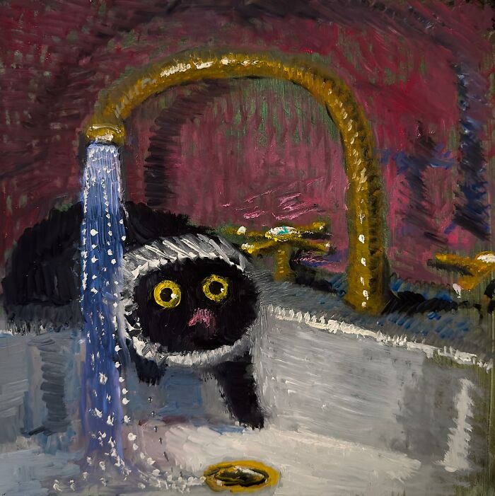 Paintings Of Cats That Are A Slightly Unhinged Mashup Of Humor, Grandeur, And Chaos, By Vanessa Stockard