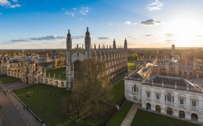 View of Cambridge University at sunset, representing academic controversy over the "Politics of Smell" thesis.