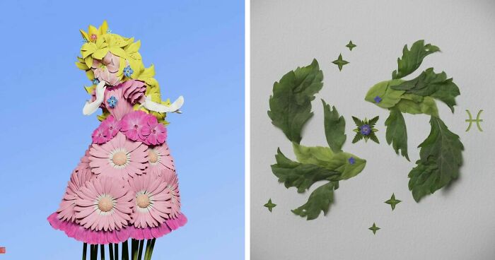 Artist Crafts 57 New Animal Figures Using Flowers And Other Garden Finds