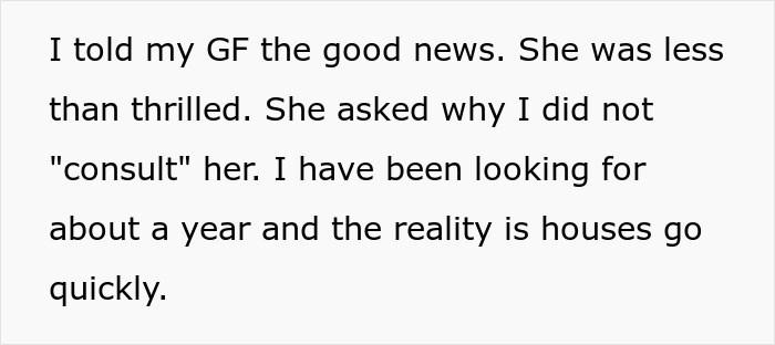 37YO Single Dad Finds The Perfect Home And Buys It, GF Is Upset As He Didn’t Consult Her Beforehand