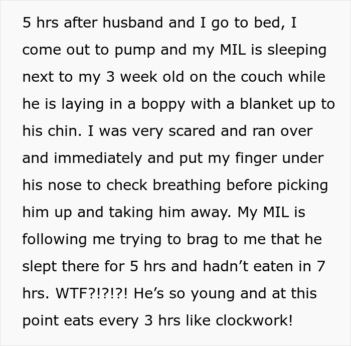 MIL Lets Infant Sleep Unsafely And Go Without Food For 7 Hours, Stunned When Banned From Babysitting