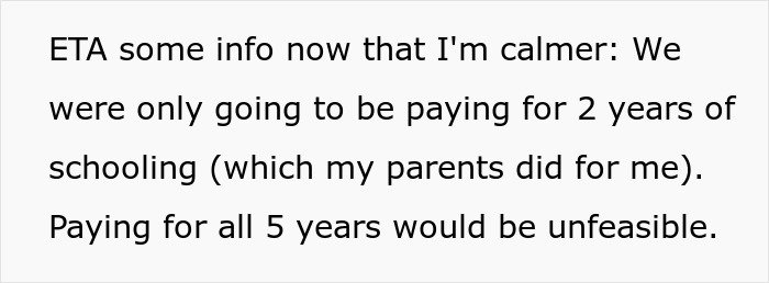 Textual image discussing the feasibility of paying for two years of college instead of five.