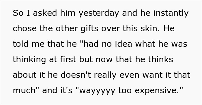 Mom Asks: "[Am I The Jerk] For Refusing To Buy My Son A Cosmetic In A Video Game For $300?"