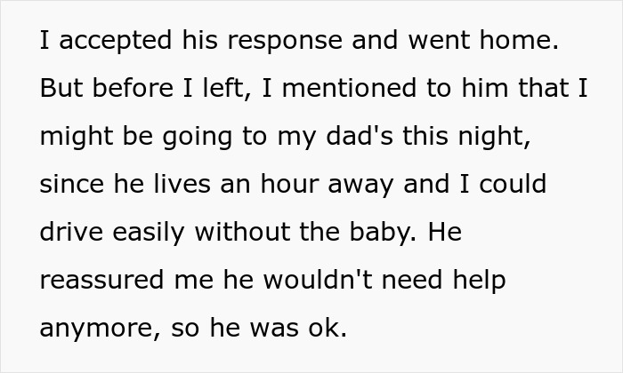 Text exchange about baby care, dad reassures partner he doesn't need help, indicating he can manage alone.