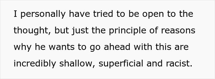 Text discussing reasons described as shallow, superficial, and racist related to connecting with a child.