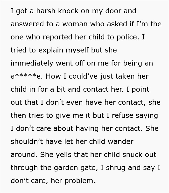 Guy Wonders If He’s A Jerk For Not Taking In His Neighbor’s Kid And Calling The Police Instead